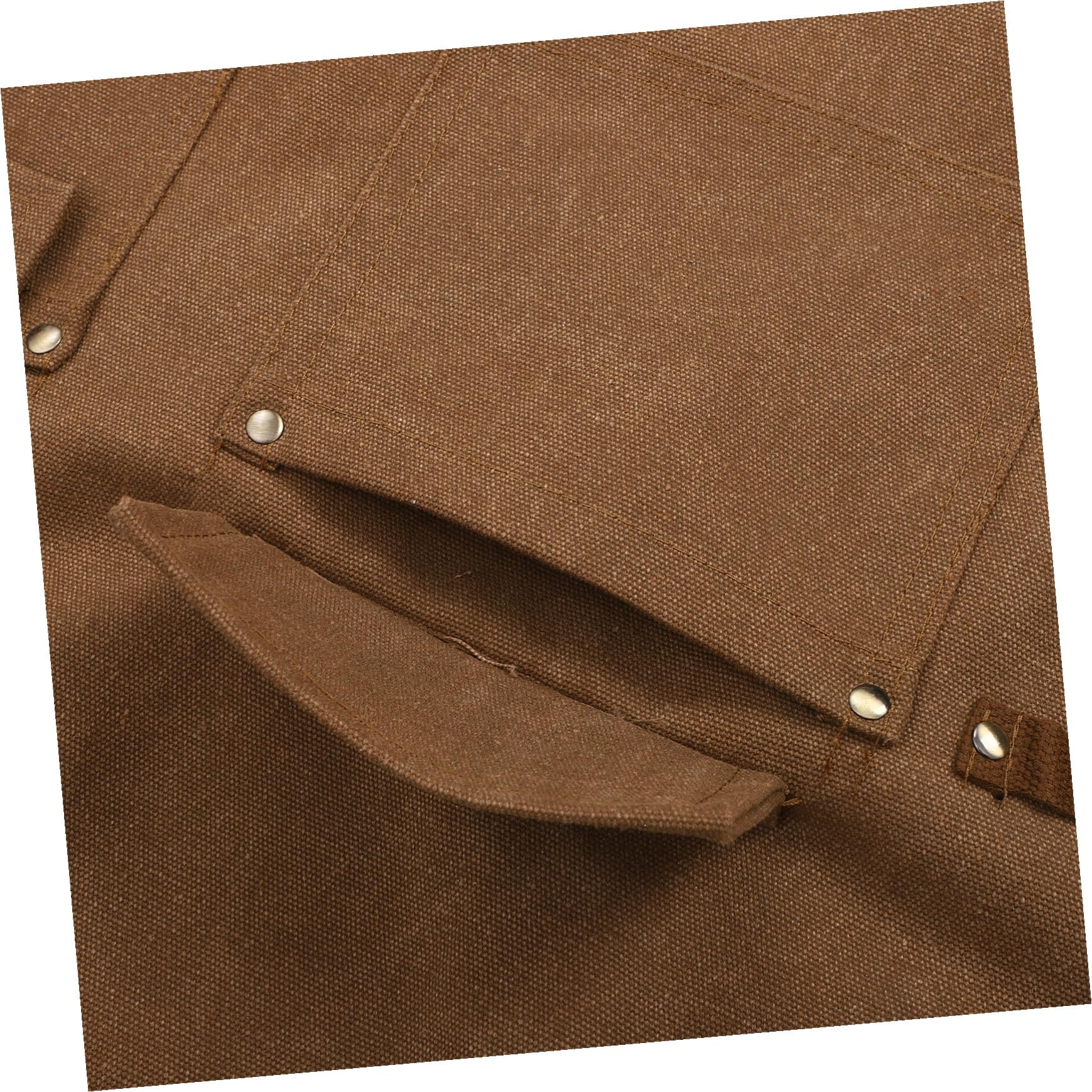 Delantal de Lona para Trabajo con Bolsillos Múltiples Tirantes Ajustables y Protección Completa para Carpintería Jardinería y Taller Unisex