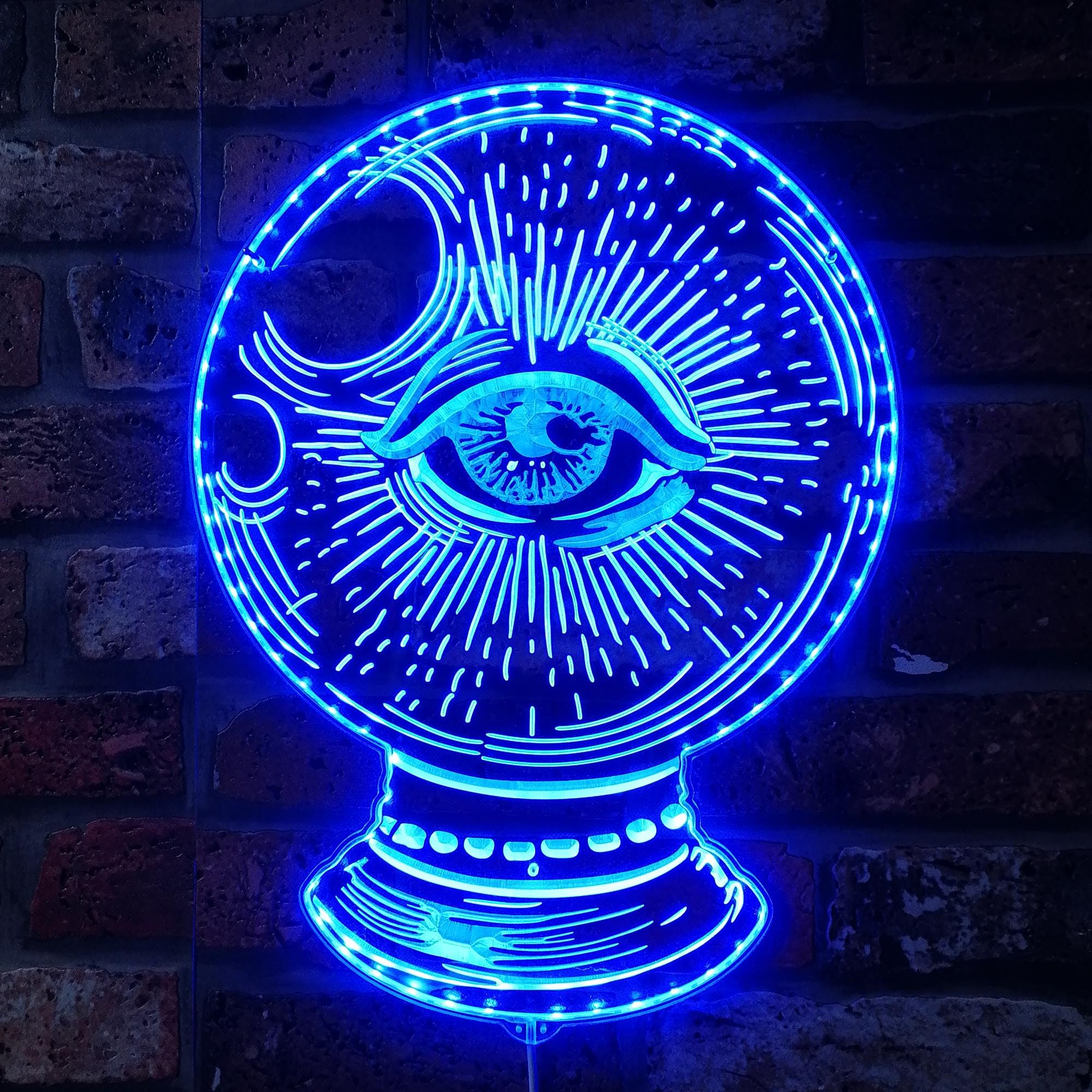 ADVPRO Fortune Teller Crystal Ball Eye RGB Dynamic Glam LED Sign - Cut-to-Edge Shape - Smart 3D Wall Decoration - Multicolor Dynamic Lighting st06s66-fnd-i0206-c โ image 1