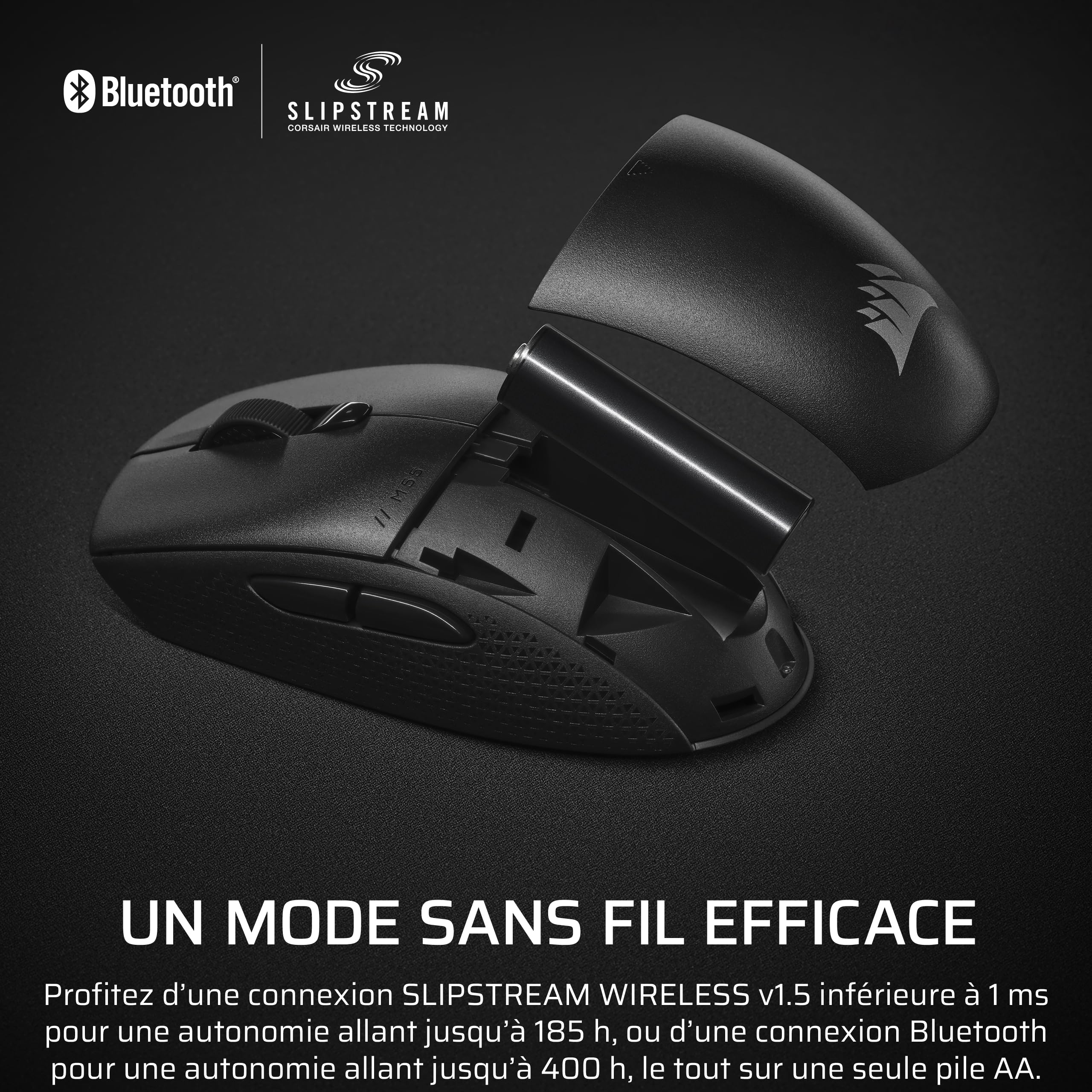 Corsair M55 Wireless Souris de Jeu FPS Légère – Noir