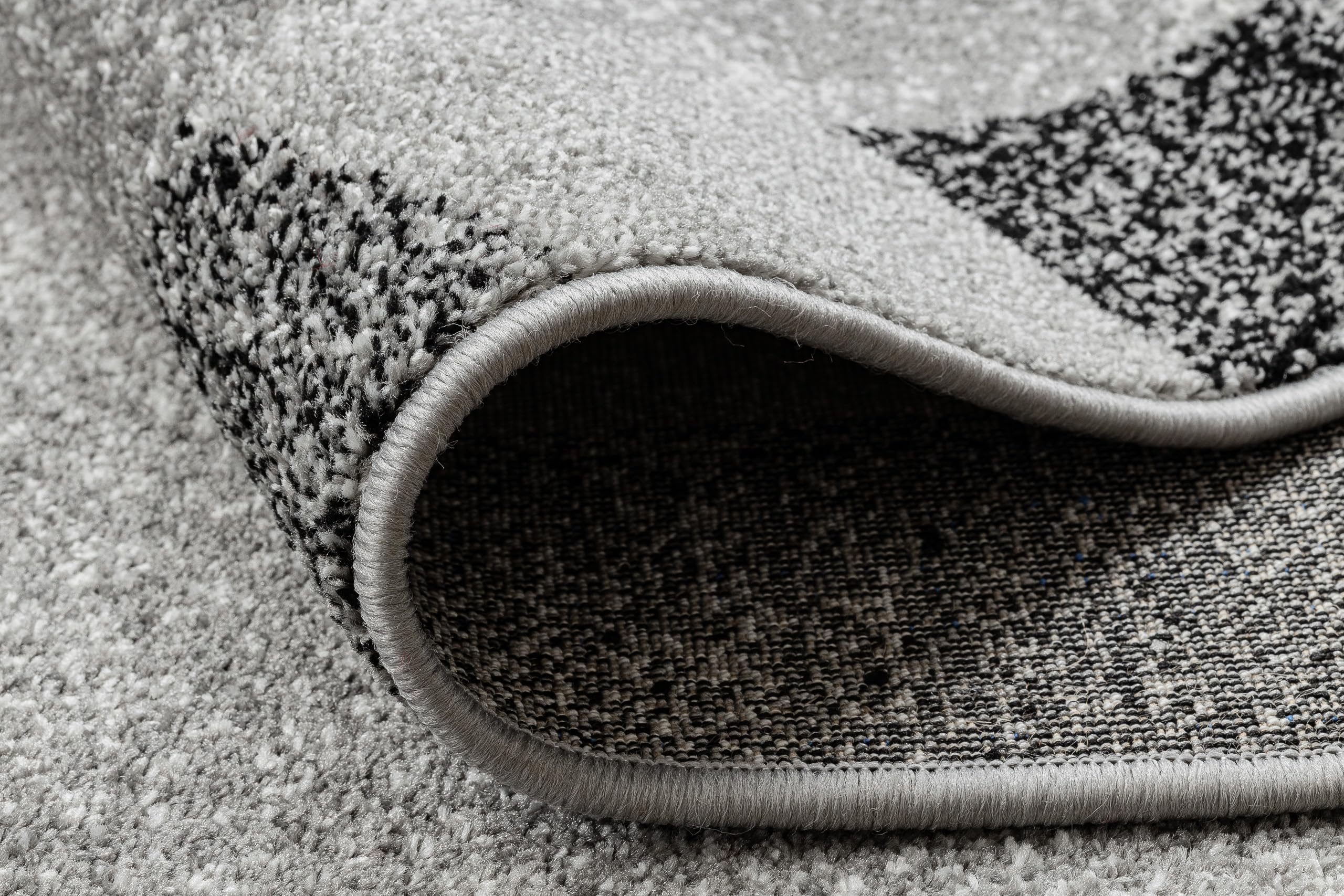 rugsx Tapis de Couloir Silver Etna Cadre, Sable, Tapis d'entrée, Tapis de Cuisine, Tapis de Couloir, Moderne, diverses Tailles, Gris 80x300 cm