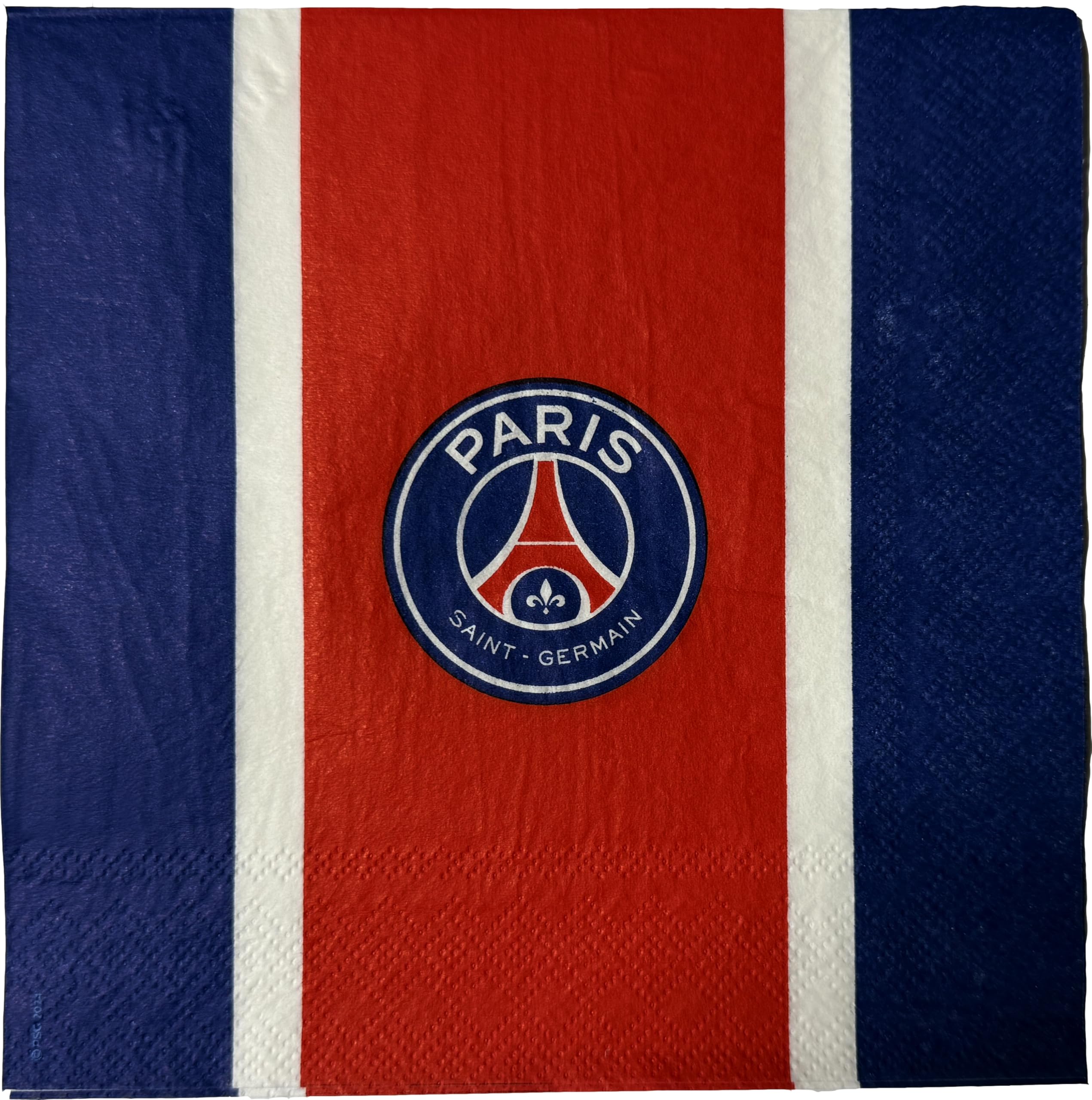 20 asciugamani monouso PSG, collezione ufficiale Paris Saint Germain, 33 cm