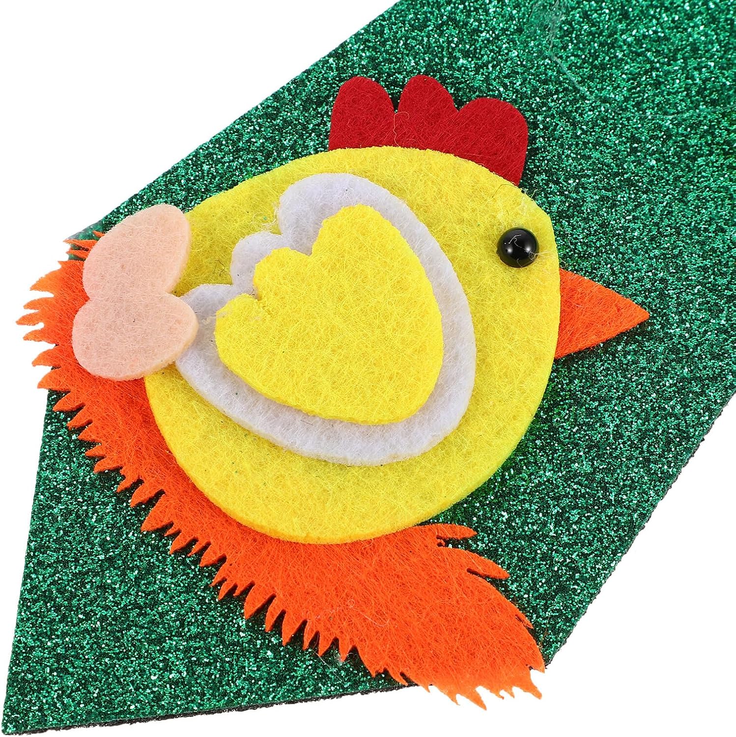 Uonlytech Adjustable Easter Necktie Cartoon Chick Design Green Holiday Party Costume Accessory