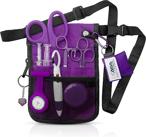 Miniatura 10 de ASA TECHMED Cinturón Utilitario para Enfermera – Kit Completo de Cinturón Médico Utilitario, Pro Pack Bolso Organizador de Bolsillo para Cadera