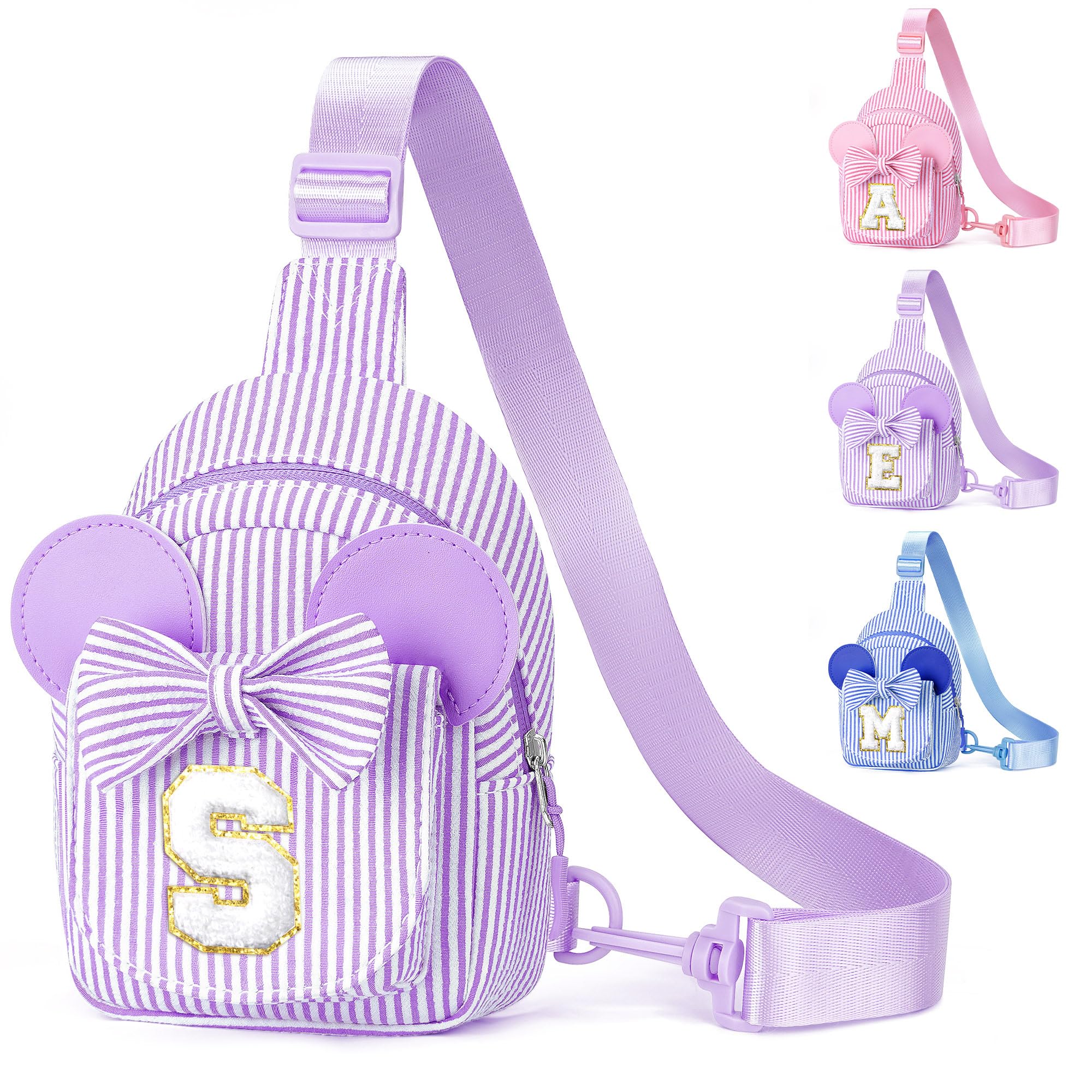 YOOLIFE Birthday Gifts for Kids Girls, Initial Sling Bag Purse for Girl Kid