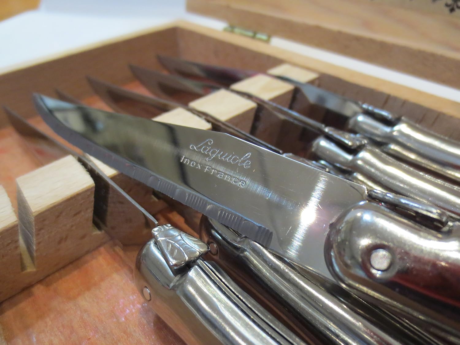 Set of 6 Knives with Stainless Steel Handles in Presentation Box