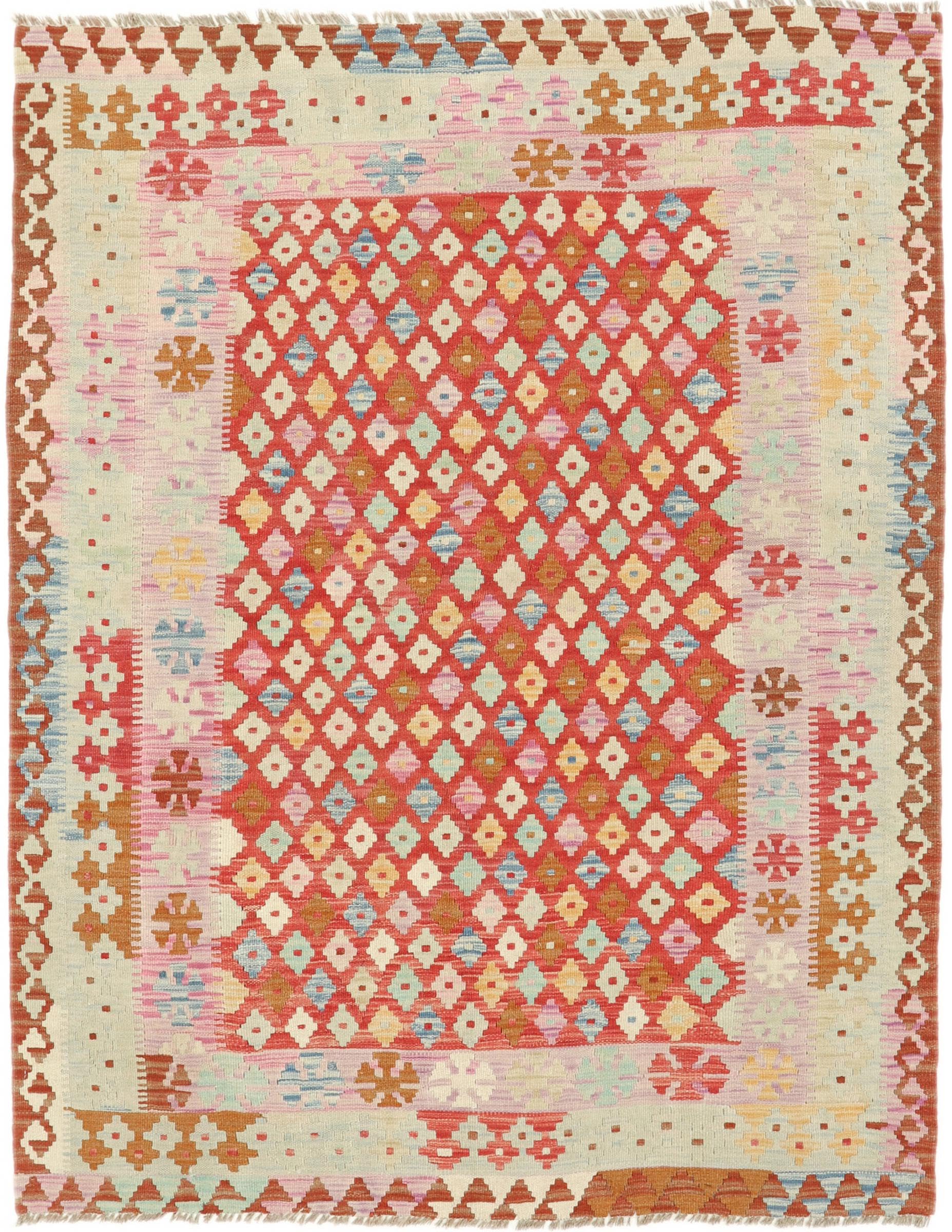 Tapis en laine Kilim afghan 147x184 cm tissé main oriental