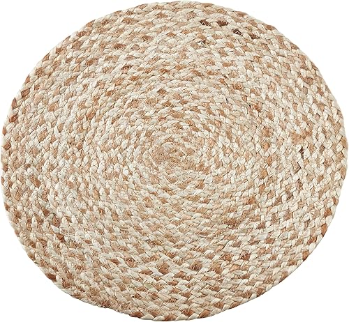 SARO LIFESTYLE Finley Collection - Manteles individuales de yute (4 unidades), 16 pulgadas, color natural