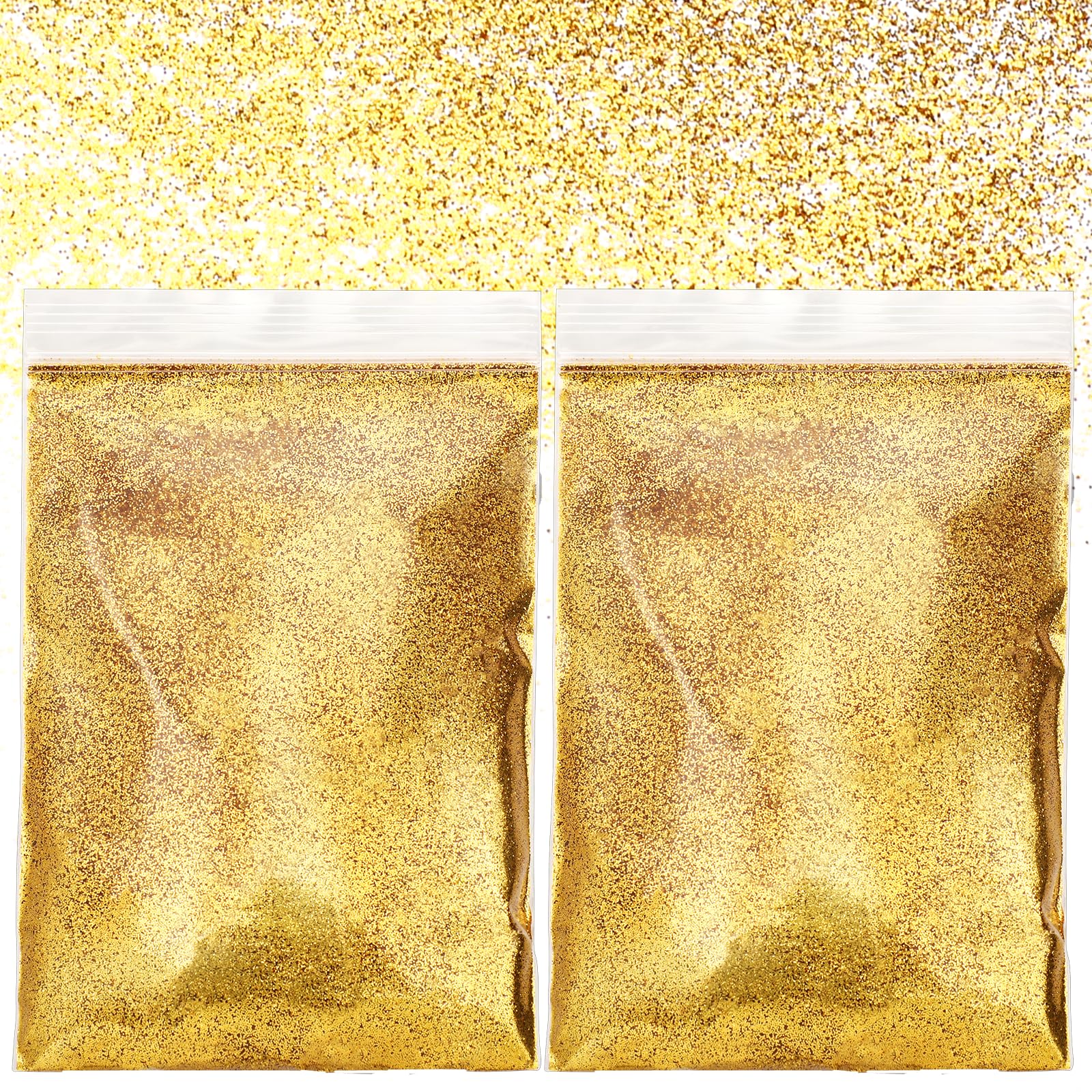 Polvo de purpurina ultrafina, 100 g, purpurina para festivales, purpurina, para manualidades, decoración de cosméticos, uñas, arte, cara, tarjetas, manualidades (dorado)