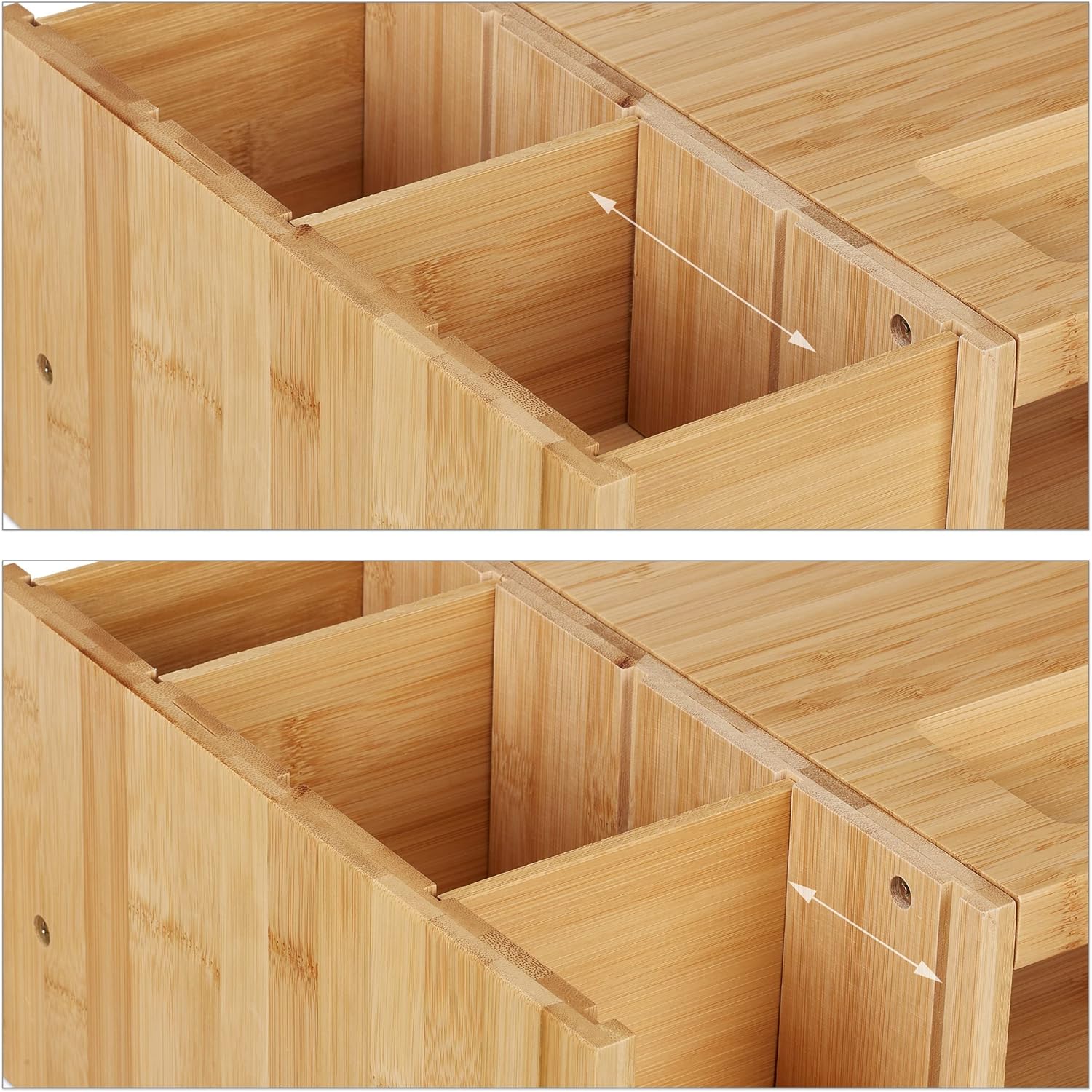 Relaxdays Monitor Stand Bamboo, Screen Raiser with Compartments, HWD 15.5 x 62.5 x 28cm, Display Base Desk, Natural Wood, 1