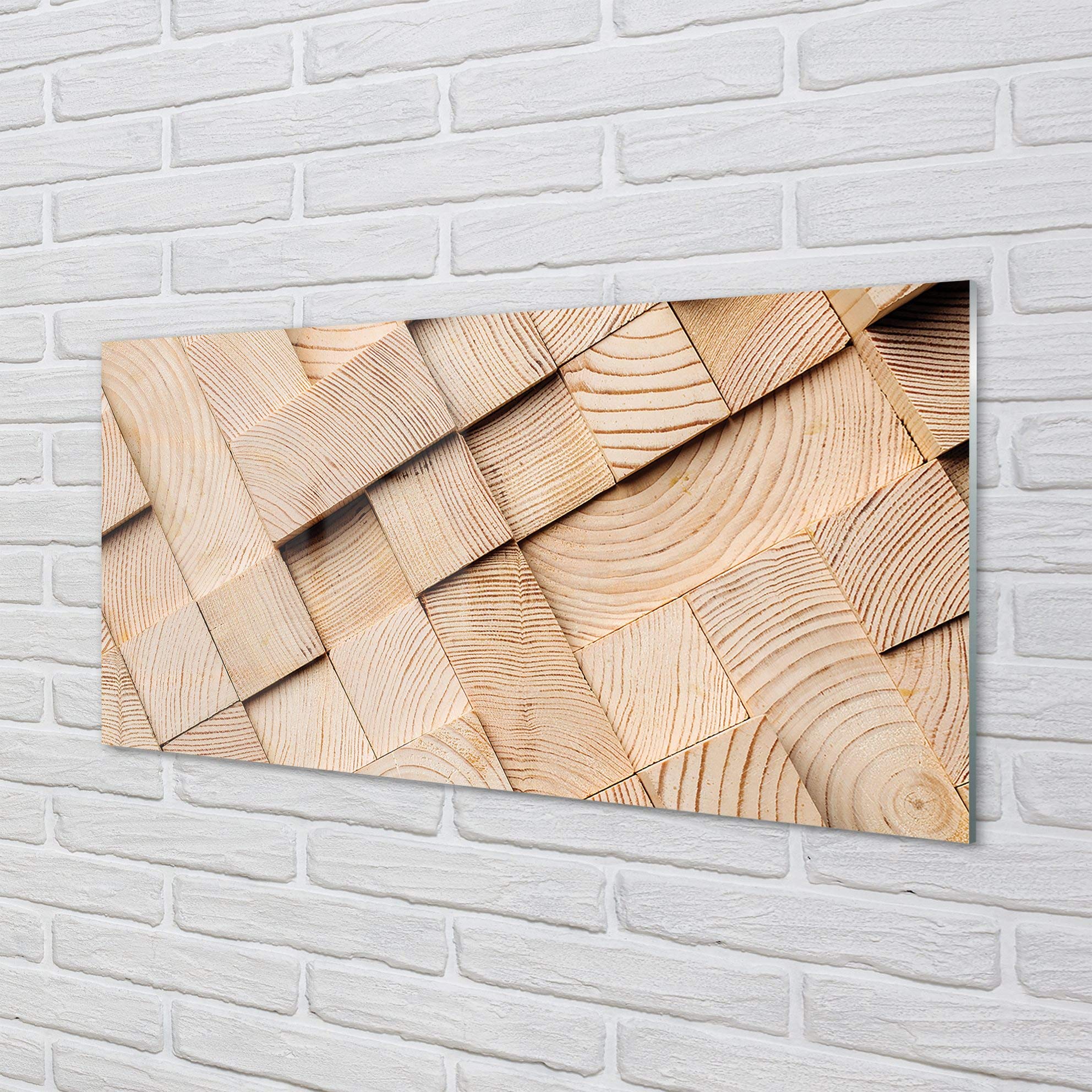 Tulup Impresión acríl Acrílico 100x50cm Impresa Decoración Imagen Cuadro sobre acríl Pinturas – Composición De Madera del Grano