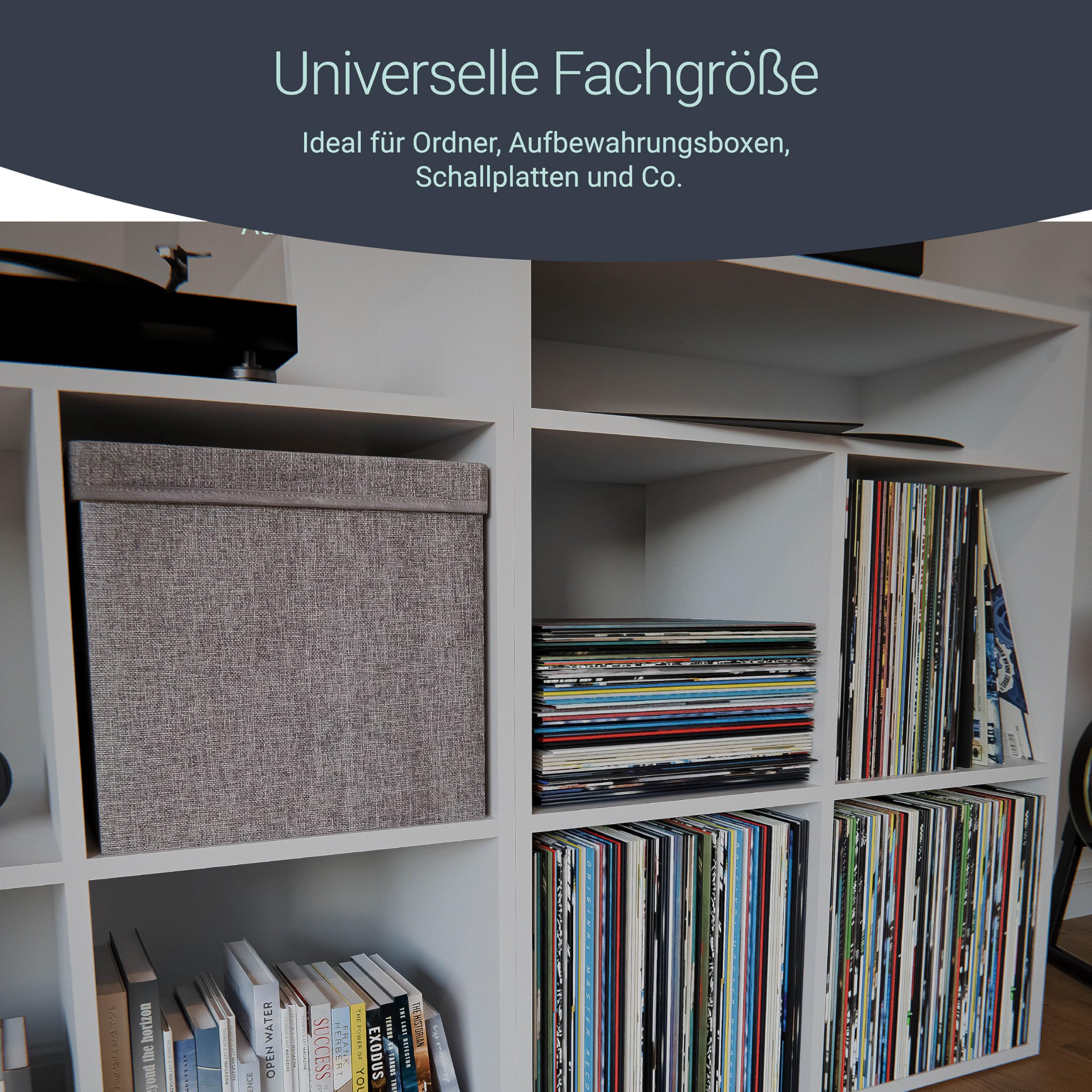 BadeDu Ward Regal mit 7 Fächern in Weiß – Perfekt für Büro & Zuhause, Raumteiler mit 72cm Breite, Bücherregal 123cm Höhe, Holzregal stapelbar mit Anderen Produkten der Serie, Made in Germany