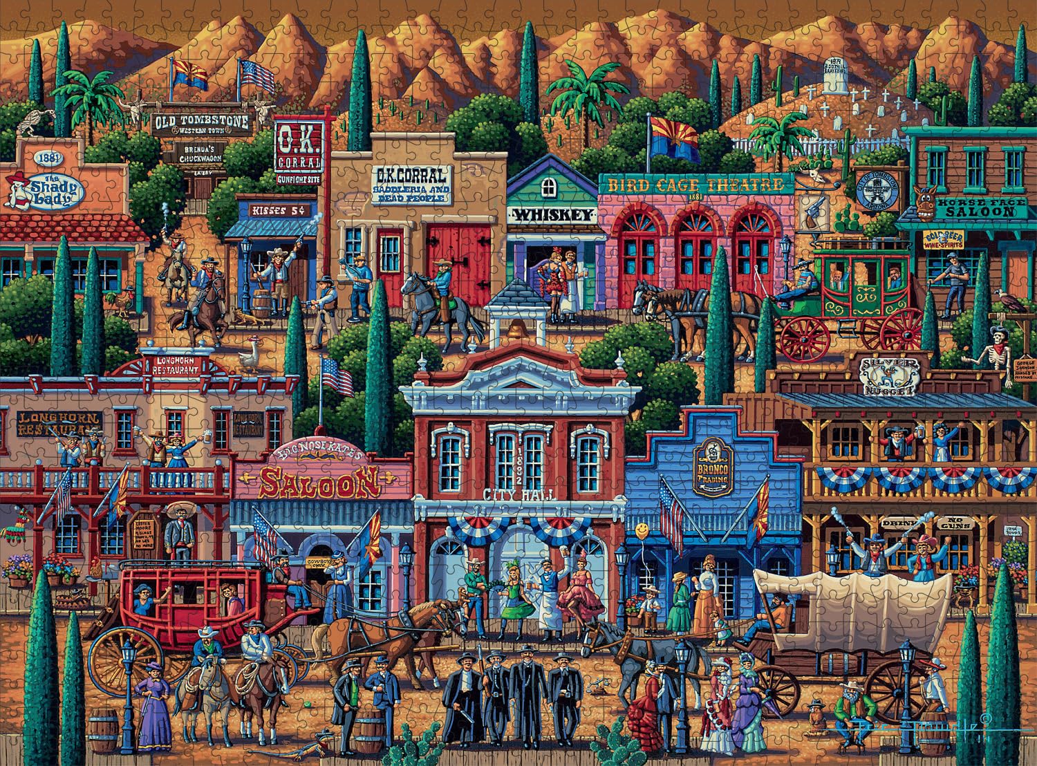 Buffalo GamesEric Dowdle - Tombstone - 1000 Piece Jigsaw Puzzle for Adults -Challenging Puzzle Perfect for Game Nights - Finished Size is 26.75 x 19.75
