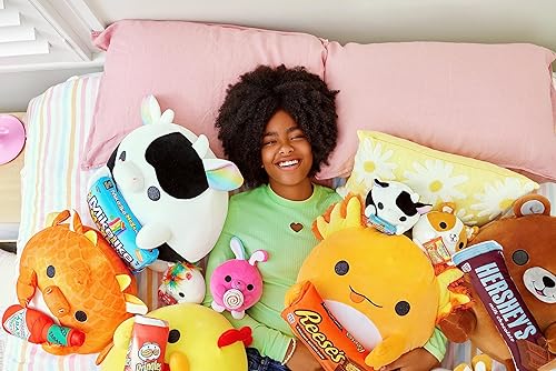 Miniatura 6 de Snackles (Mike and IKE) - Peluche de vaca de tamaño súper grande de 14 pulgadas por ZURU, peluche coleccionable con marcas reales autorizadas,