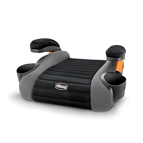 Chicco GoFit Asiento Booster Sin Cierre, Asiento Booster de Viaje para Coche, Asiento Booster Portátil para Niños de 40-110 lbs. | Tiburón/Negro/Gris