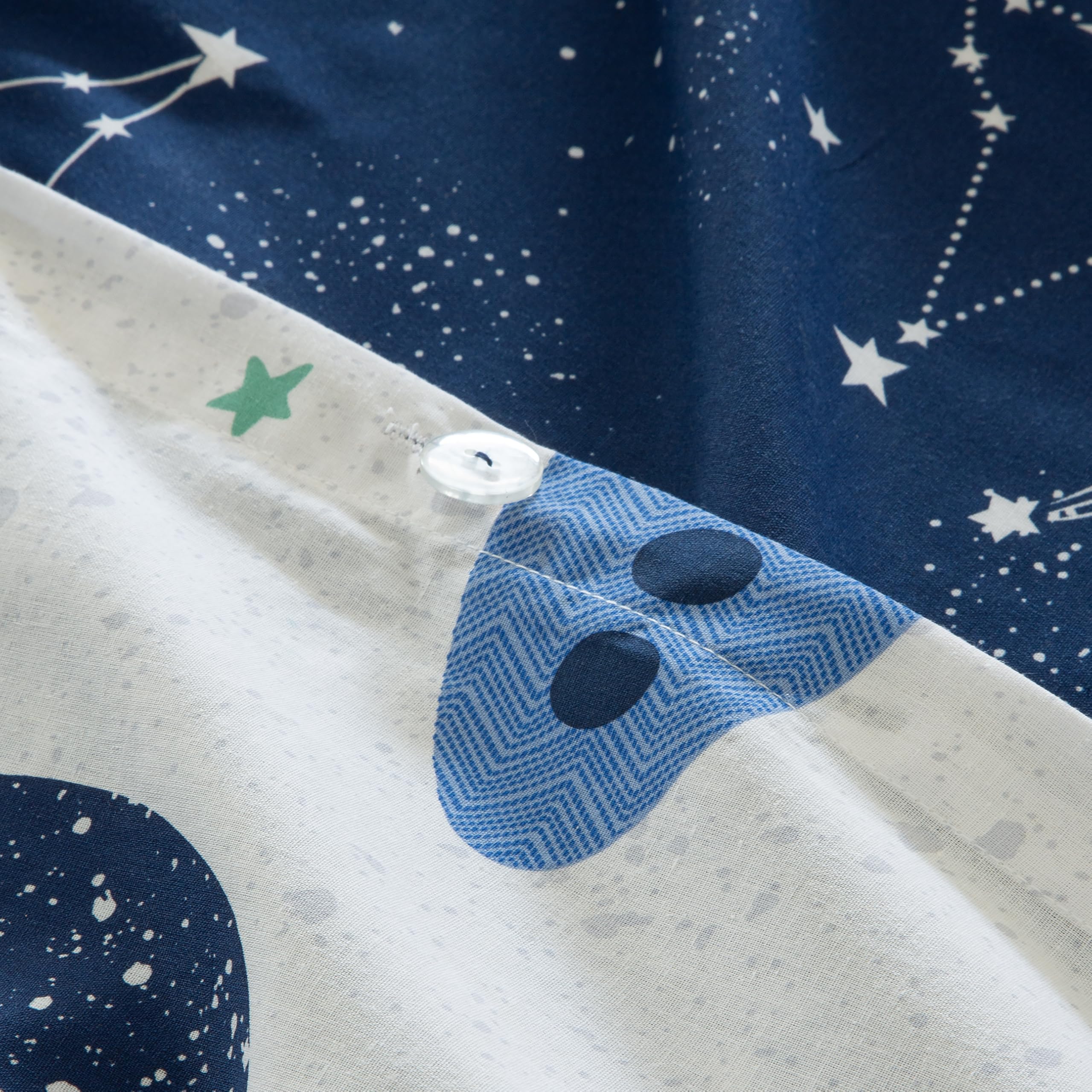 COTTON ARTean Funda Nórdica Reversible Infantil Rocket Cama de 90 Cierre con Botones. 50% algodón – 50% poliéster