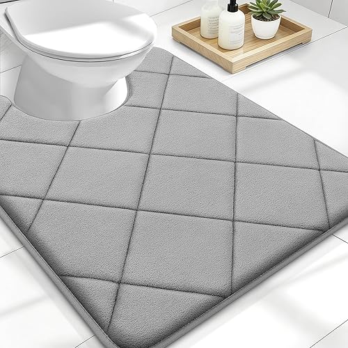 Miniatura 196 de OLANLY Tapete de baño de espuma viscoelástica de 24 x 16 pulgadas, ultra suave y absorbente, lavable a máquina, cómodo tapete de baño para suelo de
