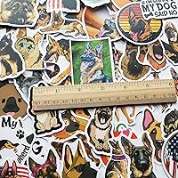 Vista 7 de 50 calcomanías de pastor alemán negro para mascotas, lindos perros, cachorros, calcomanías para PC, laptop, ventana, parachoques Bulldog
