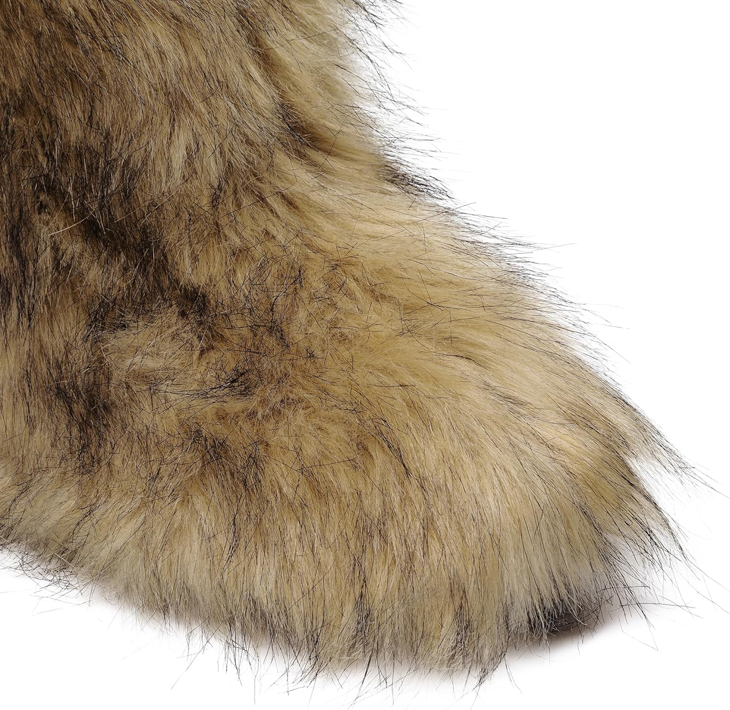 DREAM PAIRS Women's Faux Fur Boot Furry Snow Boot Mid Calf Boots Warm Flat Outsole Fur Lined Fashion Winter Boots FuzzyChic Fantasia