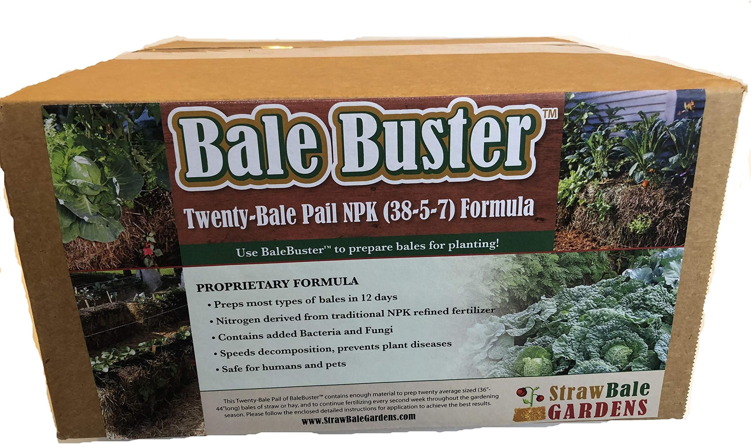 Straw Bale Gardening Twenty Bale Preparation kit Traditional Refined NPK Formulation 24 lbs (not Organic)