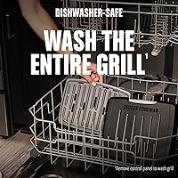 Vista 3 de George Foreman® Parrilla Totalmente Sumergible™, NUEVA Apta para Lavavajillas, Lava Toda la Parrilla, Antiadherente Fácil de Limpiar, Negro/Gris