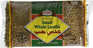 Ziyad Gourmet Small Whole Lentils, Superfood, Ancient Grains, No Additives, No Preservatives, Great Source of Protein, 16 oz