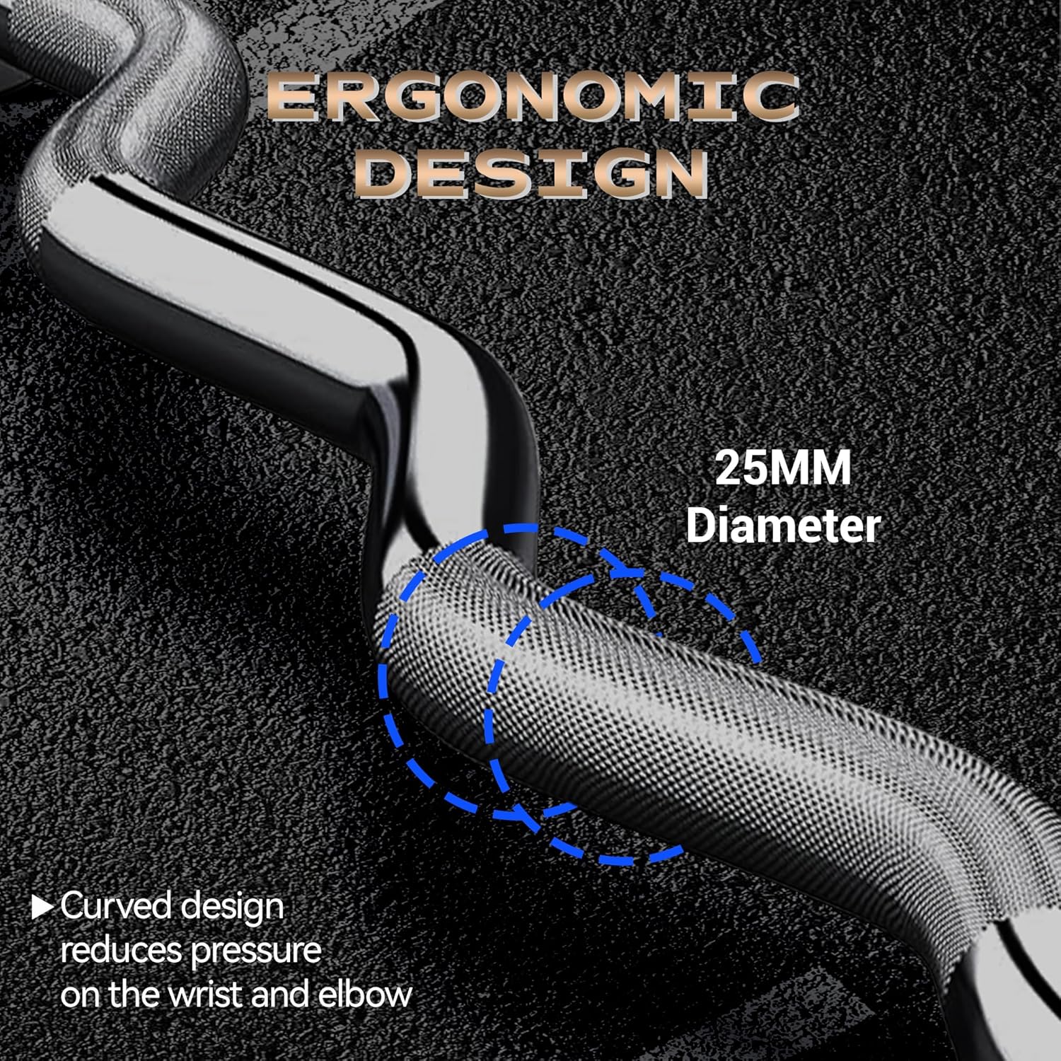 Barbell Bar for Weightlifting - 7FT Heavy Duty (1500LB/700LB), 4FT Short (500LB), 47" EZ Curl Bar - Fits 2" Standard Plates - Home Gym Strength Training