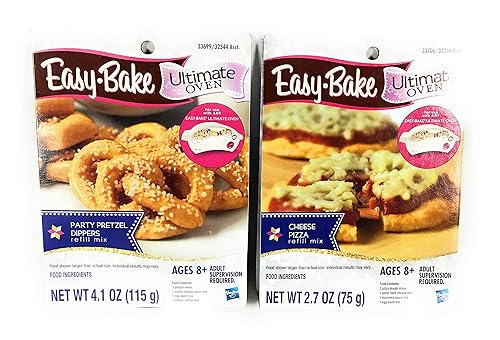 Ultimate Easy Bake - Juego de 2 recambios de pretzel para fiesta y queso para pizza