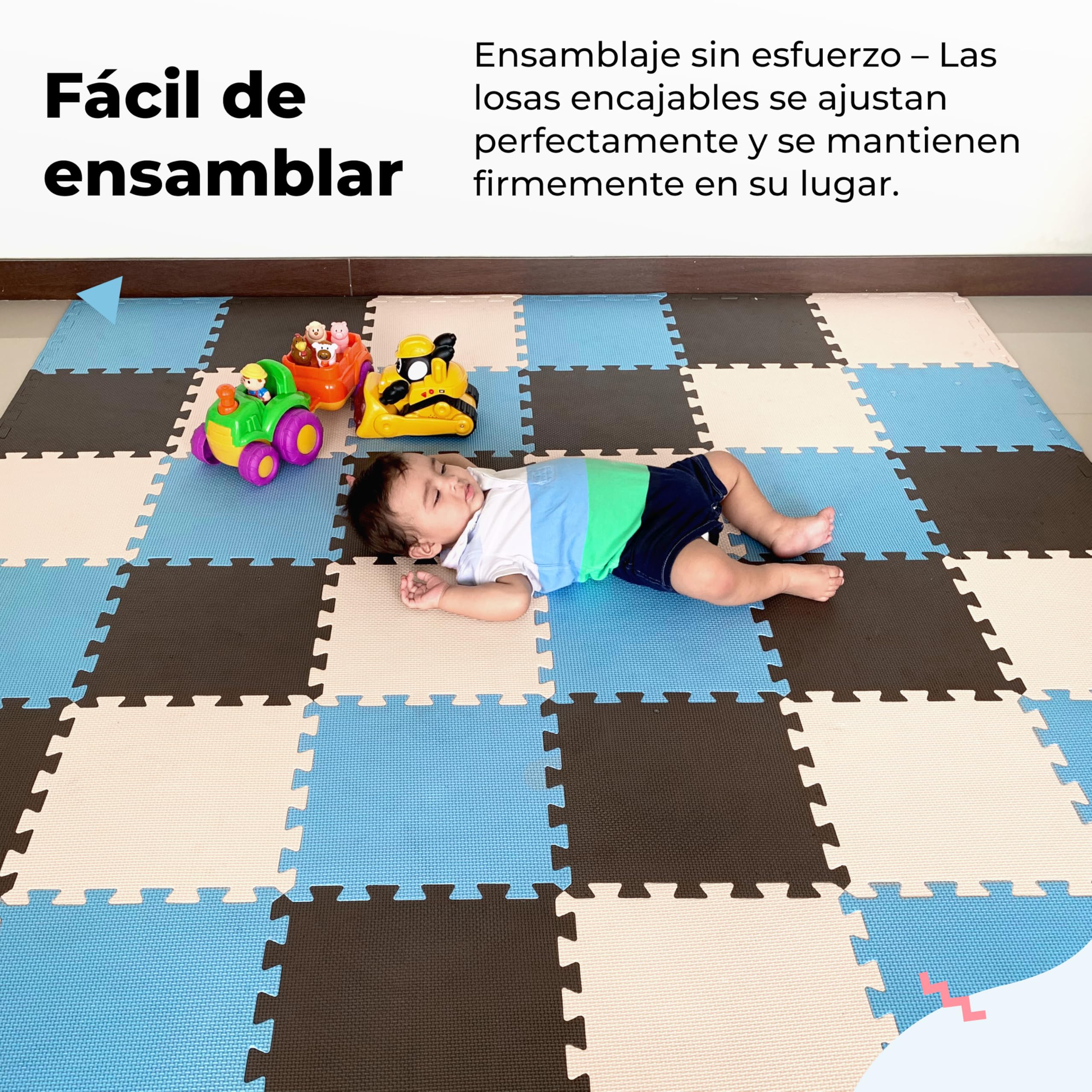 MioTetto Alfombra Bebe No Toxica - Tapete Bebe Suave y Cómodo para Aprendizaje, Desarrollo y Juego - Alfombra Infantil o Alfombra Puzzle para Niños - Colchonetas Infantiles Elegante y Segura