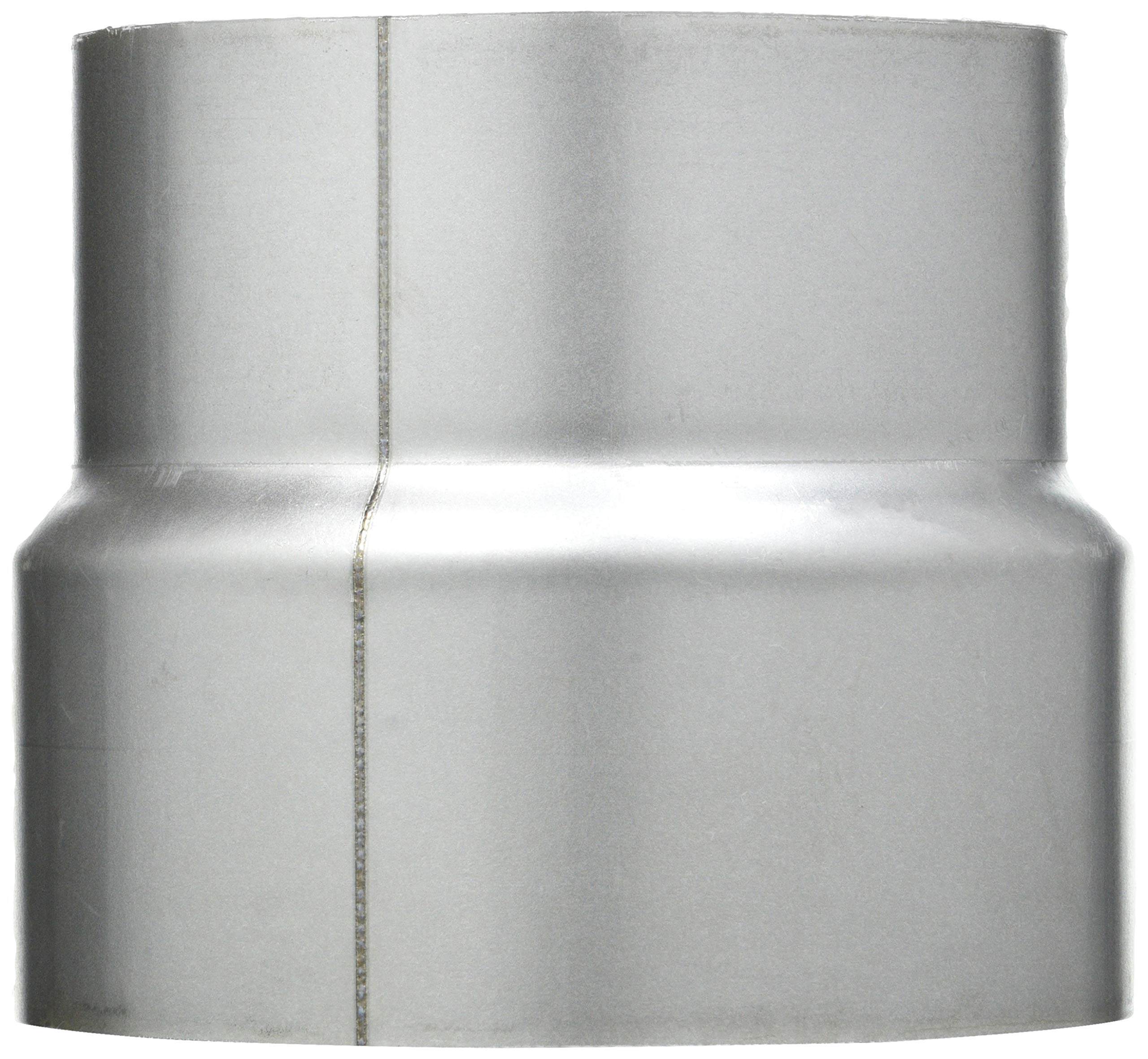 Kamino - Reduktor płomienia, aluminiowana ogniowo (FAL), okrągła redukcja rury kominowej, żaroodporny adapter kominowy, reduktor rury kuchennej Ø 120 mm do Ø 110 mm, standard EN 1856-2, srebrny