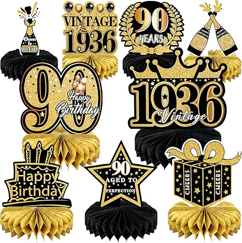 Miniatura 23 de 9 piezas de decoración de 40 cumpleaños para hombres y mujeres, decoraciones de mesa de feliz cumpleaños 40, decoraciones de mesa de cumpleaños