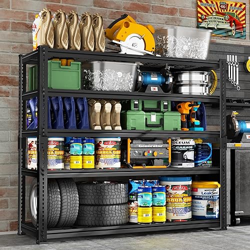 Miniatura 2 de Estantes de almacenamiento resistentes, 48 pulgadas de largo x 18 pulgadas de ancho x 72 pulgadas de alto, unidad de estantería de alambre de garaje