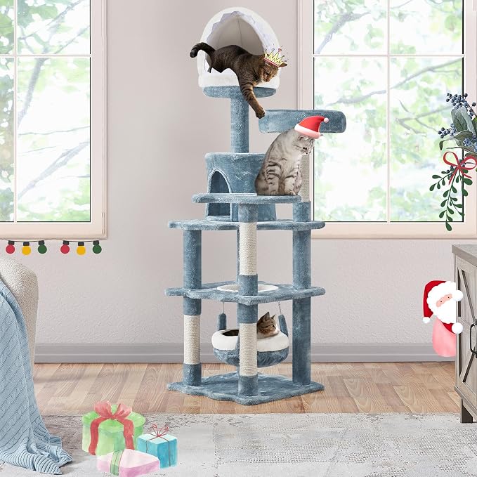 Árbol para gatos temático océano de 61 pulgadas miniatura 2
