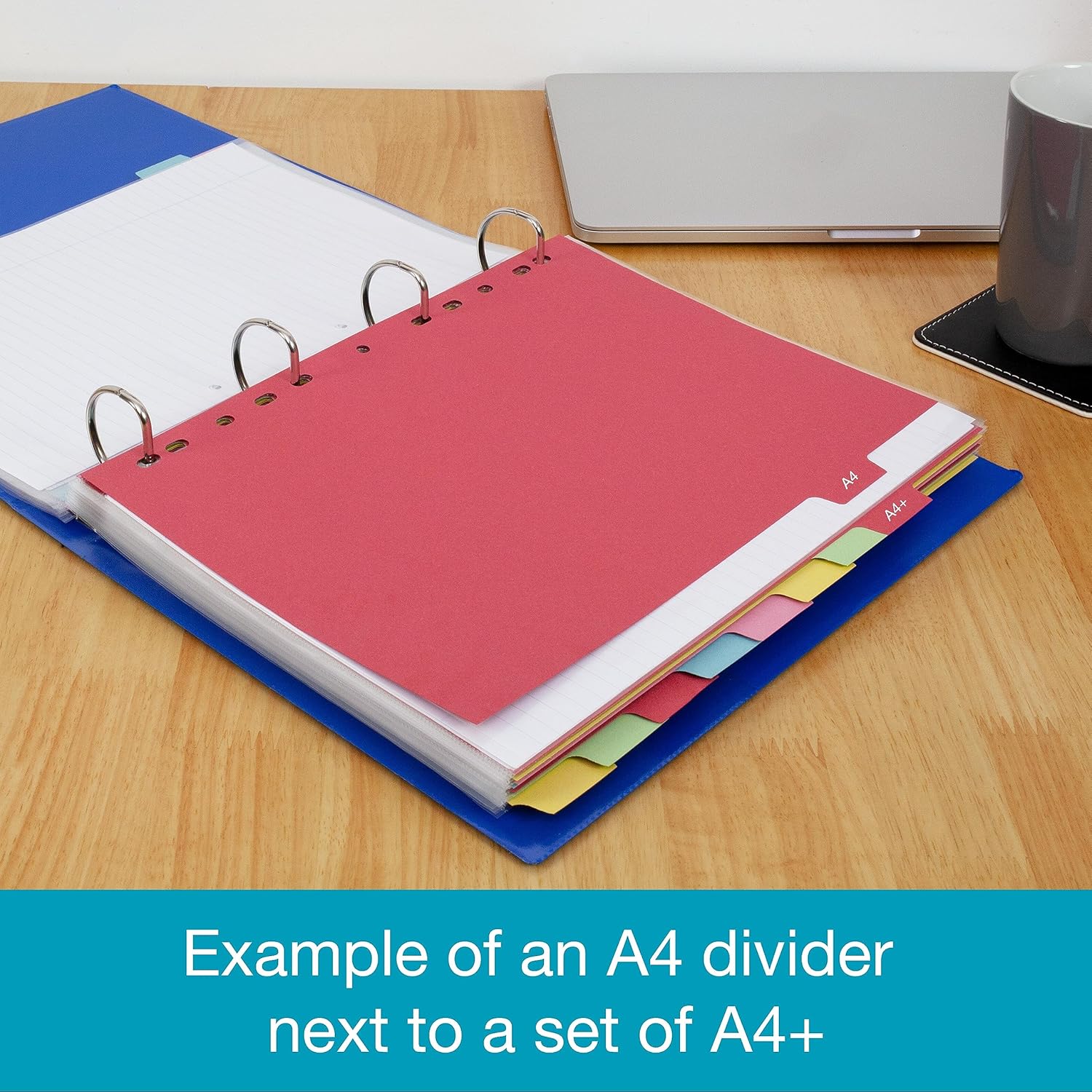 Elba A4 Extra Wide 10 Part Dividers, Pressboard, Assorted, 1 Set