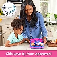 Vista 2 de Bentgo Kids Lonchera Infantil Estilo Bento de 5 Compartimentos a Prueba de Fugas - Tamaños de Porciones Ideales para Edades de 3 a 7 - Duradera, a