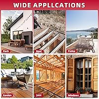 Vista 6 de Cinta de Viguetas para Terrazas de 1-5/8" x 50', 6 Rollos de Cinta de Viguetas de Cubierta Resistente a la Intemperie, Cinta de Viguetas de Butilo