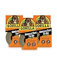 Vista 14 de Gorilla 6100101-10 Cinta adhesiva para llevar, 1" x 10 yardas, negro, (paquete de 10), paquete de 10, 10