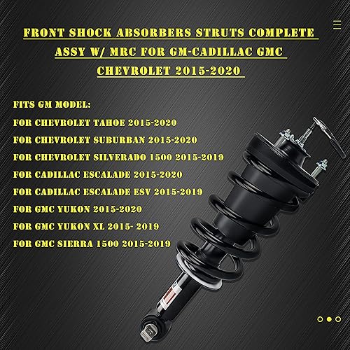 Miniatura 4 de 84176631 84977478 Par delantero Amortiguador Conjunto de puntales de amortiguador magnético Suspensión eléctrica automática para Cadillac Escalade