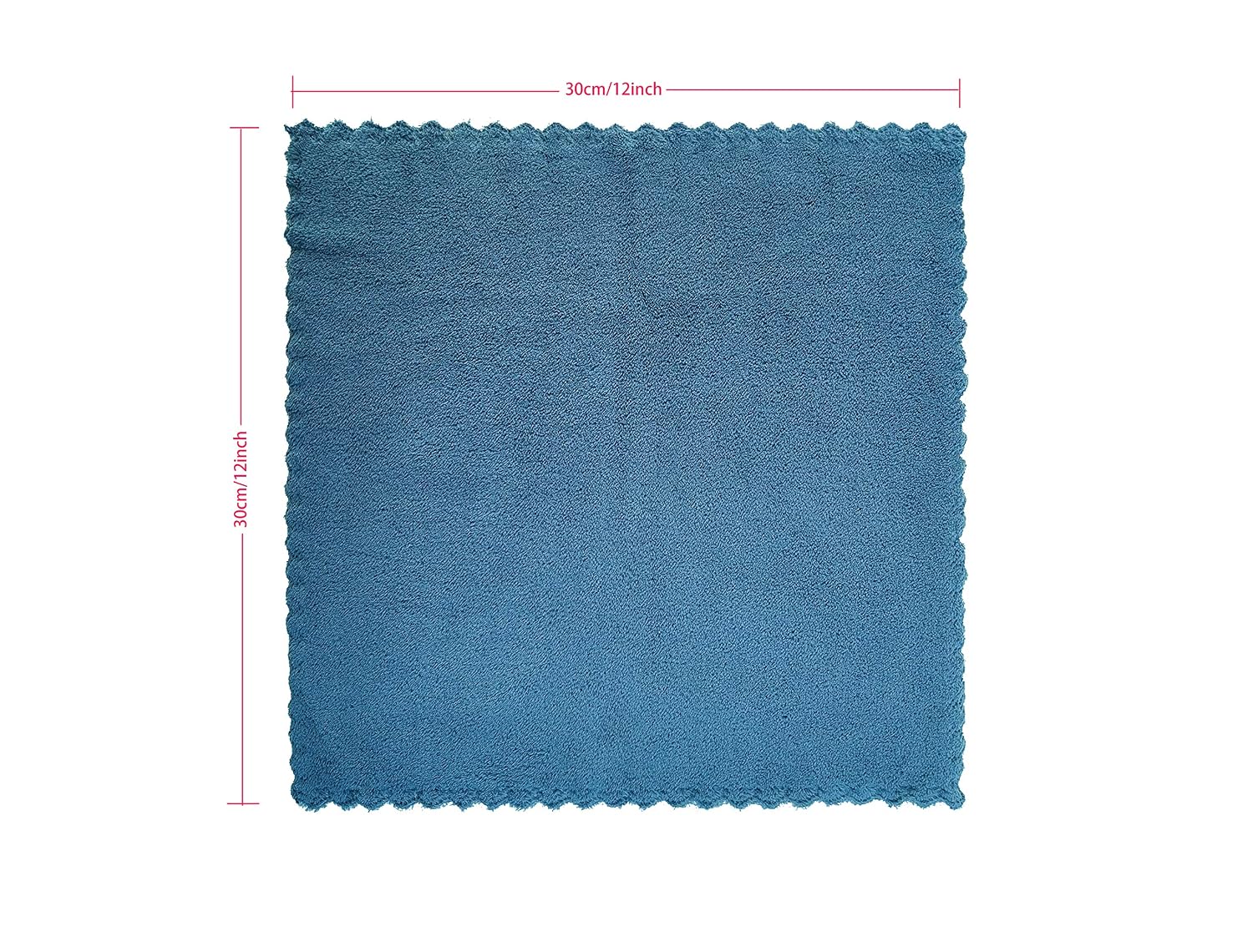 Kyapoo Baby Washcloths 12 Pack 12x12 Inches Microfiber Coral Fleece Extra Absorbent and Soft for Newborns, Infants and Toddlers-Navy Blue