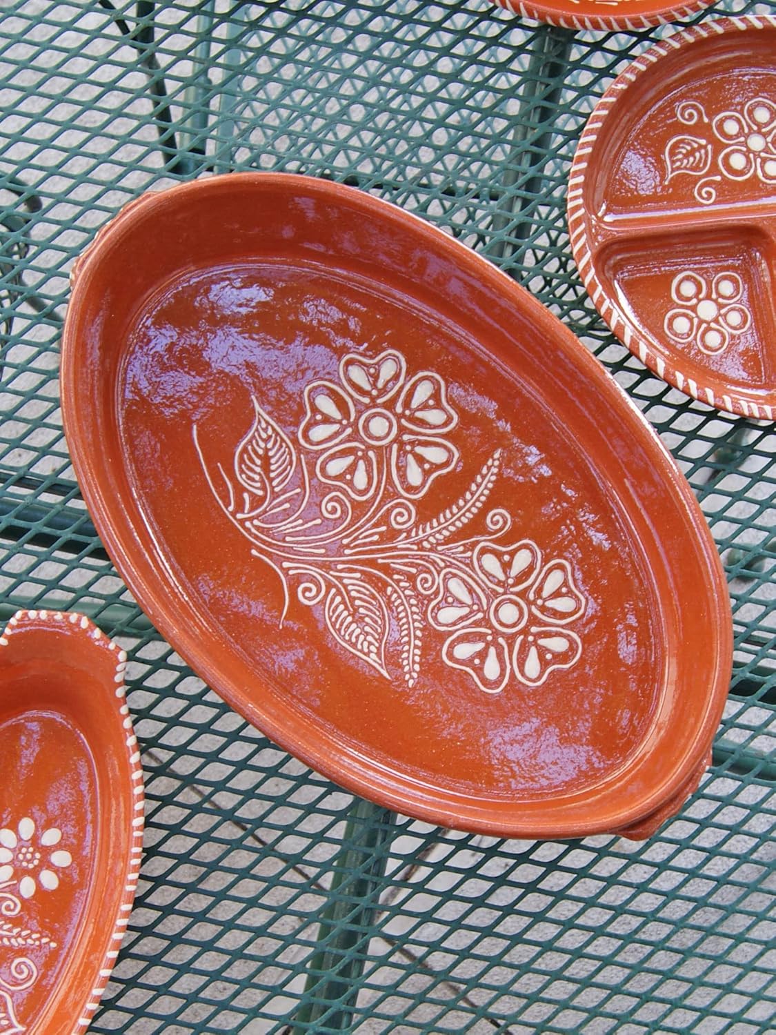 Portuguese Pottery Terracotta Clay Oval Baking Pan for Oven Casserole Made in Portugal