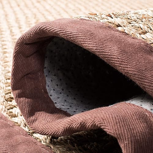 Vista 64 de SAFAVIEH Natural Fiber NF114A - Alfombra de hierba marina, tejido de canasta, con borde, para zonas de alto tráfico, sala de estar, dormitorio, 2