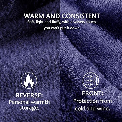 Miniatura 2 de FUSSEDA Sudadera estilo manta de gran tamaño, vellón grueso y cálido, con capucha, bolsillos y mangas, regalo para adultos