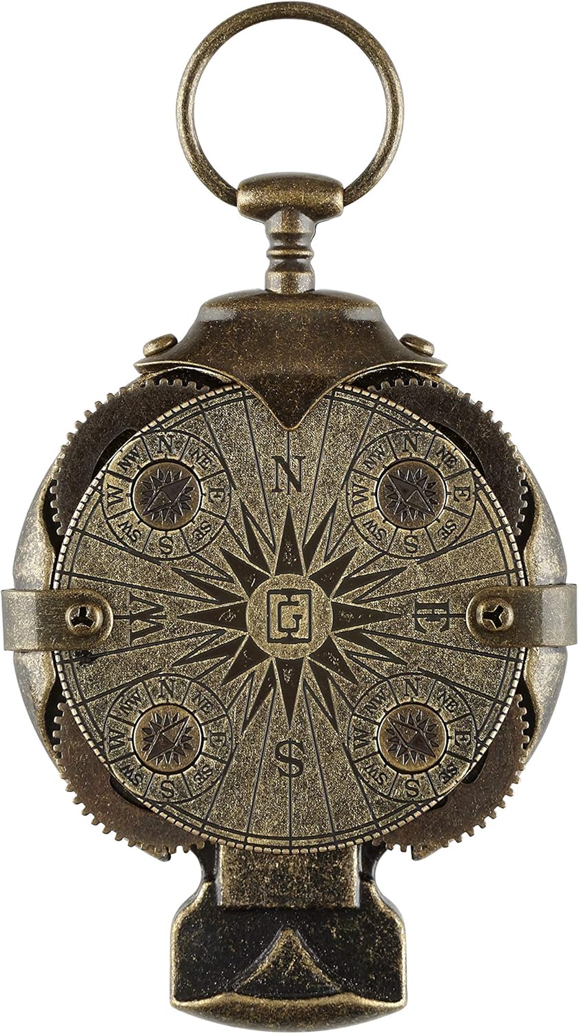 Unidad Flash USB Cryptex Round Lock: una Unidad Flash USB única protegida mecánicamente por contraseña. De temática Steampunk: 32gb
