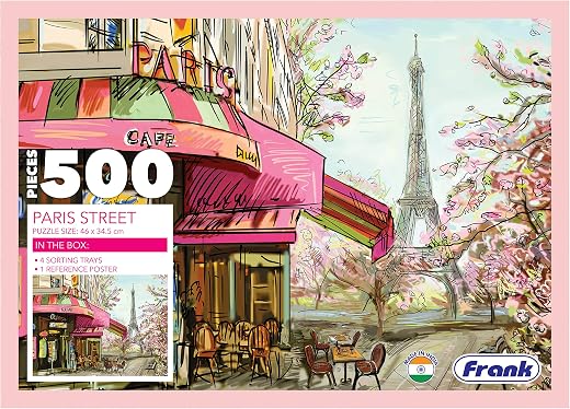 Frank Paris Street 500 Piece Jigsaw Puzzle for Adults & Kids Above 10 Years | Fun and Challenging Having Realistic Illustr...