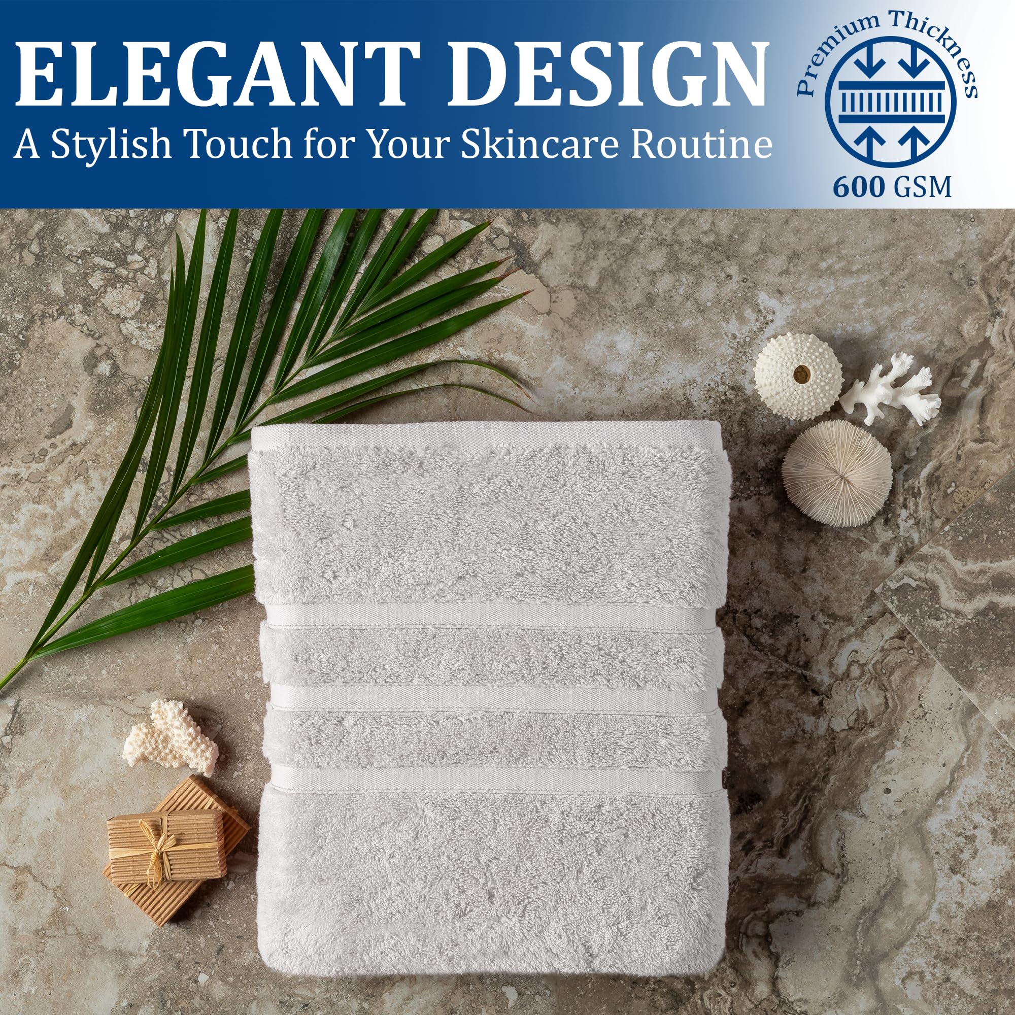 Towelogy® 8 x Cotton Face Cloths, Blackhead Remover, Makeup Cleanser & Spa Steam Towel - Image 4