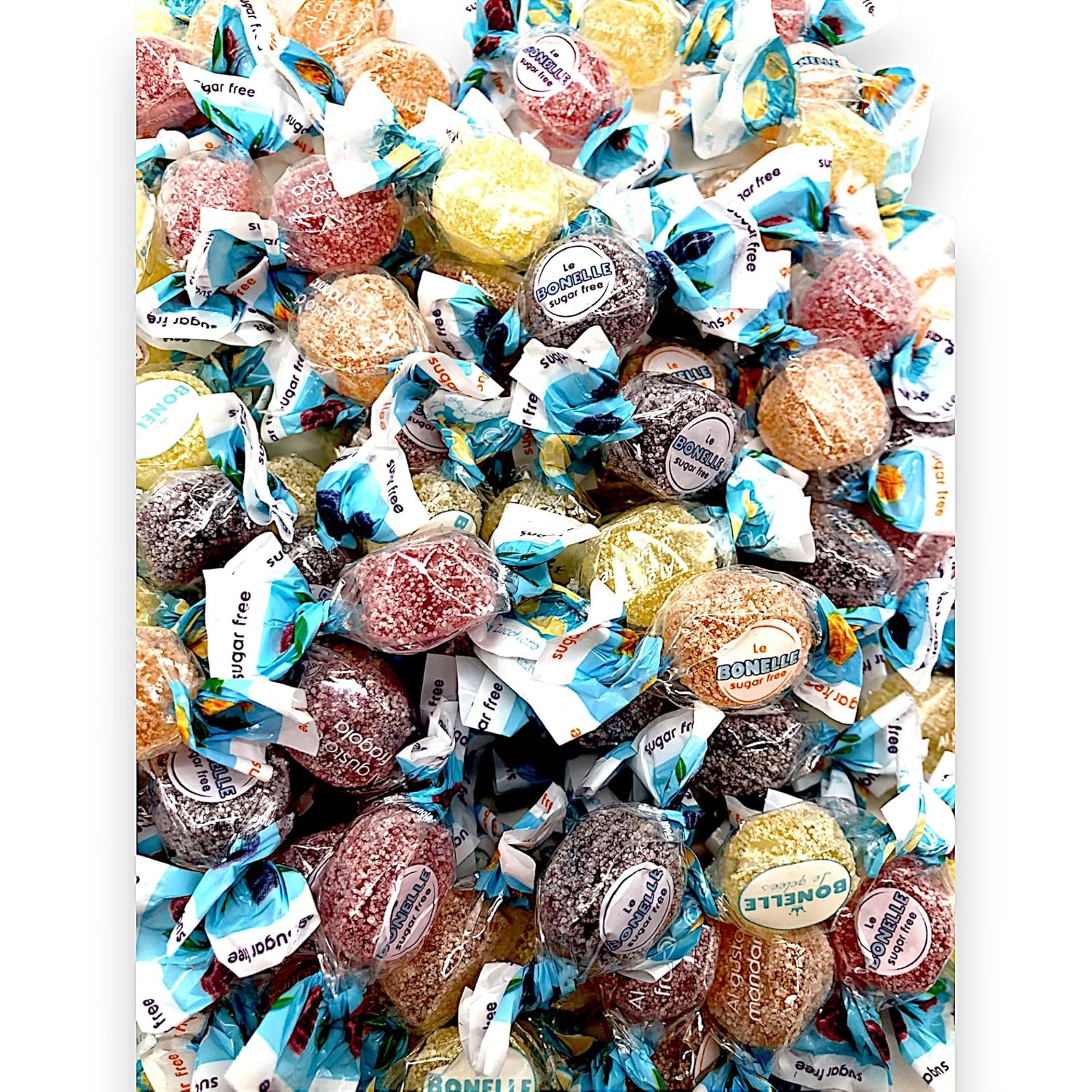 Gourmet Bonelle Italian SugarFree Fruit Jellies 1.5 lbs Individually Wrapped