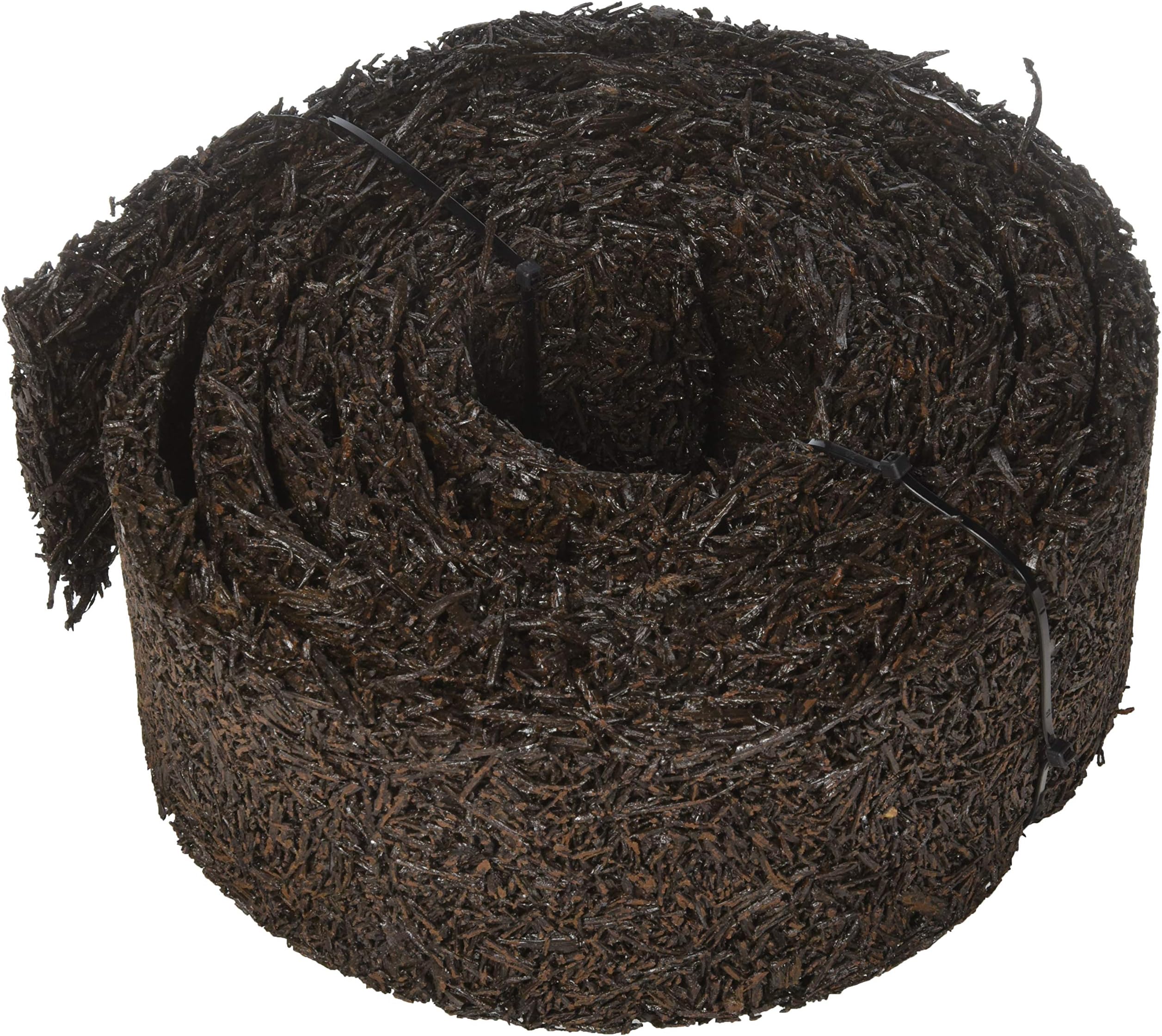 Plow & Hearth 55632 Recycled Rubber Permanent Garden Mulch Border, 120 L x 4.50 W