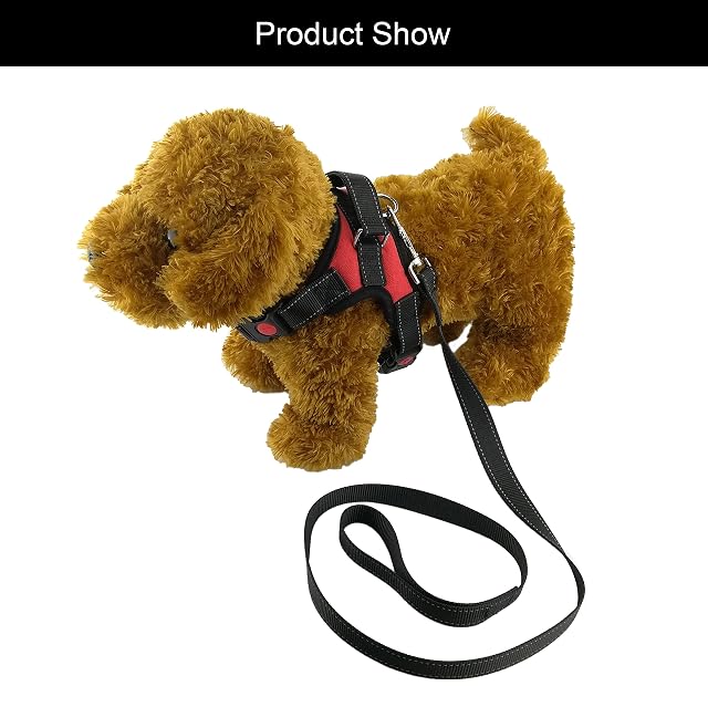 Foto 2 de 7 de Newtensina Moda reflexivo Perro arnes Grande con Correa Respirable Malla de Nylon arnes Correa Set para Perro