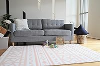 Vista 45 de Cushmat Elegante alfombra de juego de espuma reversible (grande, Explorer - rosa ceniza) - Tapete de juego suave, impermeable y duradero para bebés