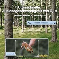 WOLFANG Napelemes Vadkamera 4K 68MP Mobilos Átvitellel - 120° Széles Látószögű WiFi/Bluetooth Vadmegfigyelő Kamera Éjjellátóval, IP66 Vízáll 2