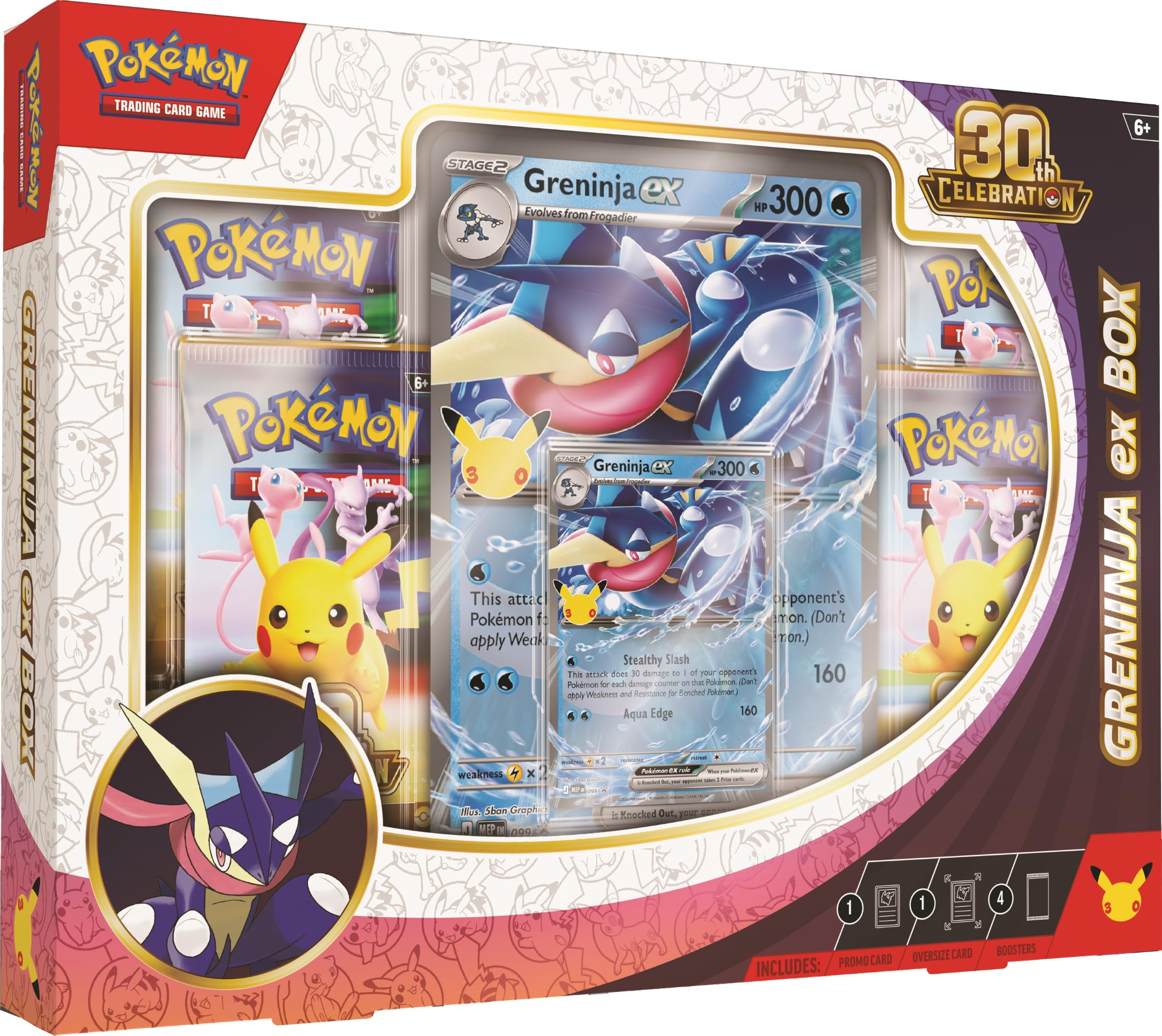 Pokémon TCG: 30TH Celebration (Sylveon EX O Greninja EX SE ENVÍA Aleatorio)
